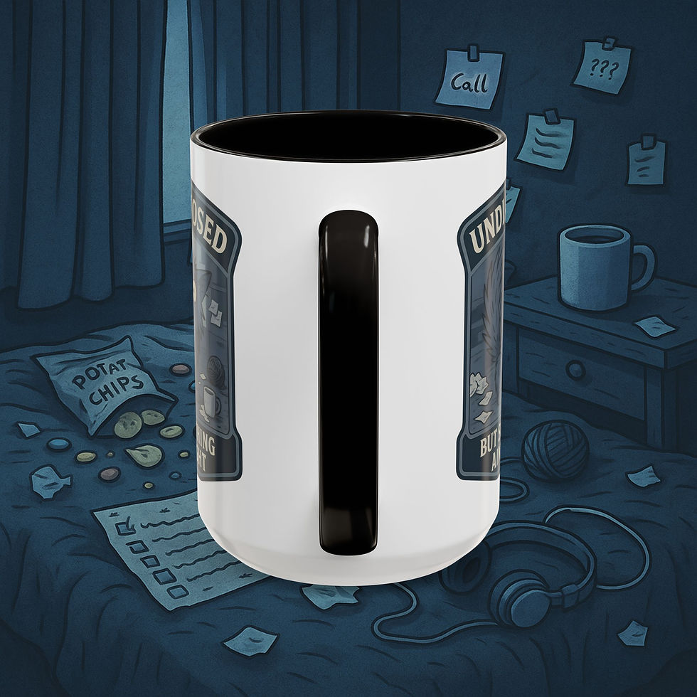 Thumbnail: Undiagnosed But Something Ain't Right Scruffy Cat Mug