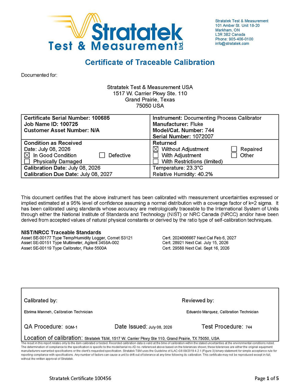 Thumbnail: Fluke 744 Documenting Multifunction Process Calibrator HART NIST Calibrated