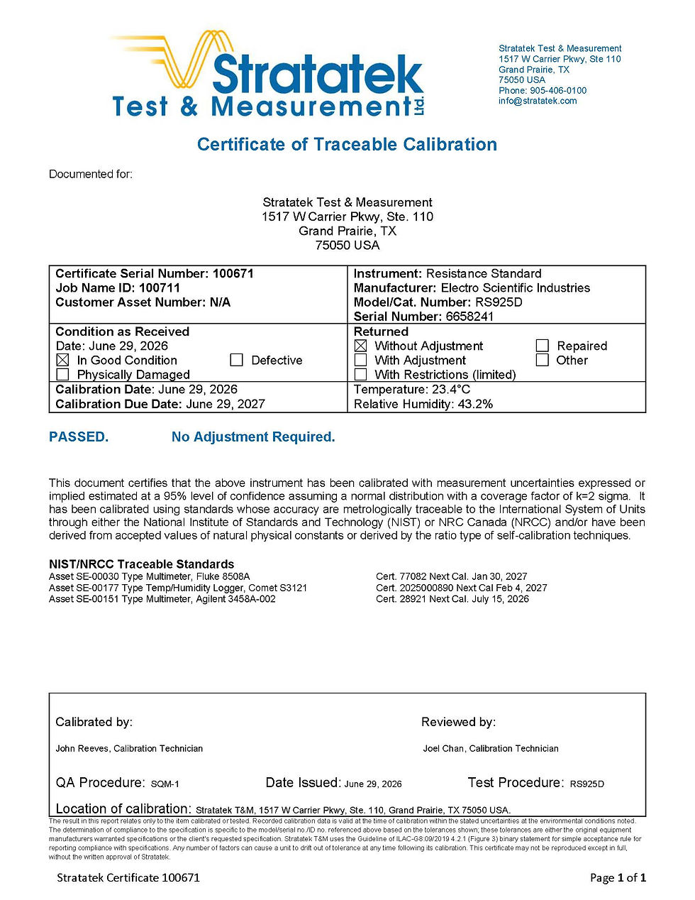 Thumbnail: ESI R9252D Precision Resistance Standard Decade - NIST Calibrated
