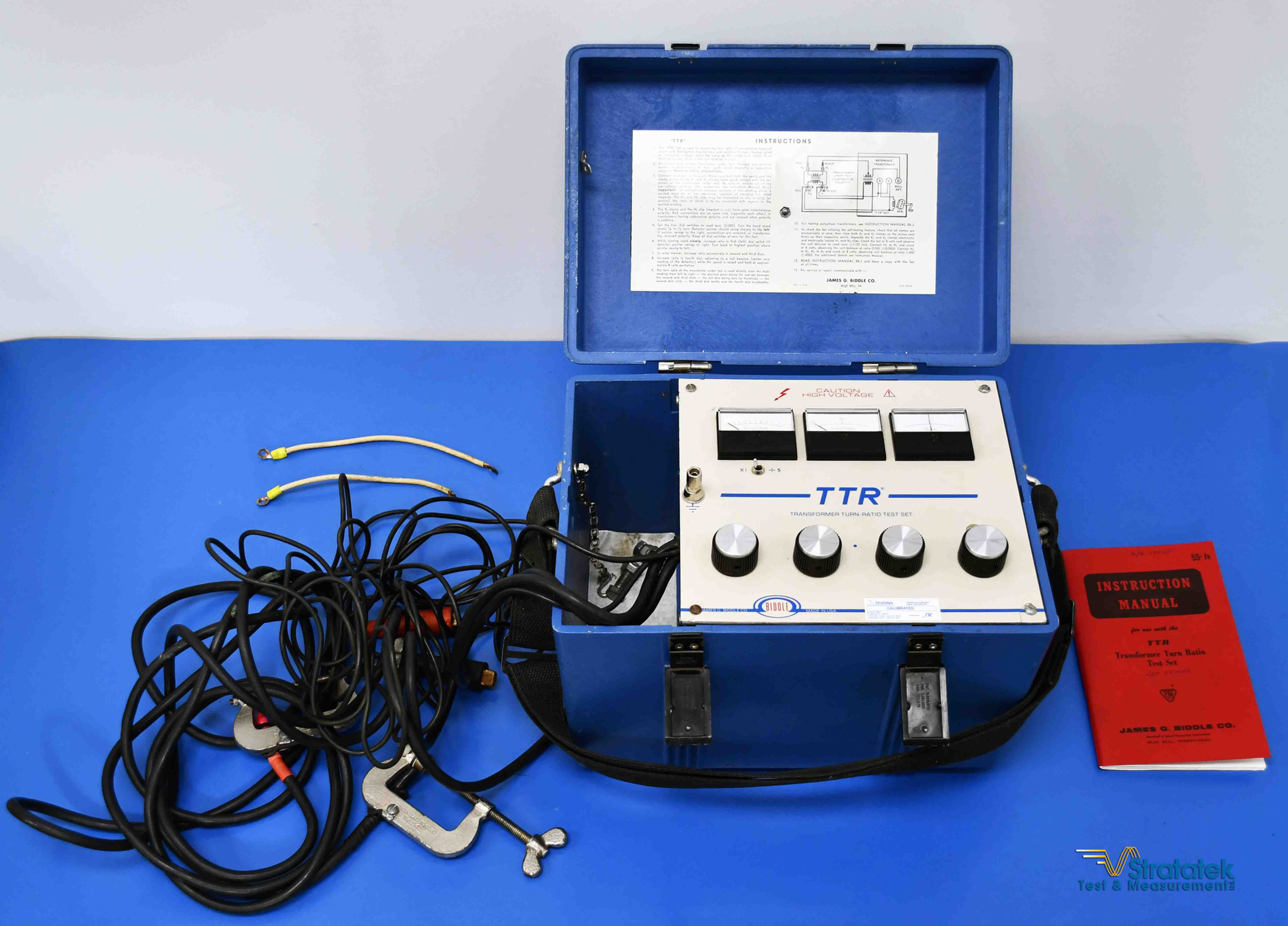 Biddle Megger 550005 Transformer Turns Ratio Tester Megger TTR Calibrated
