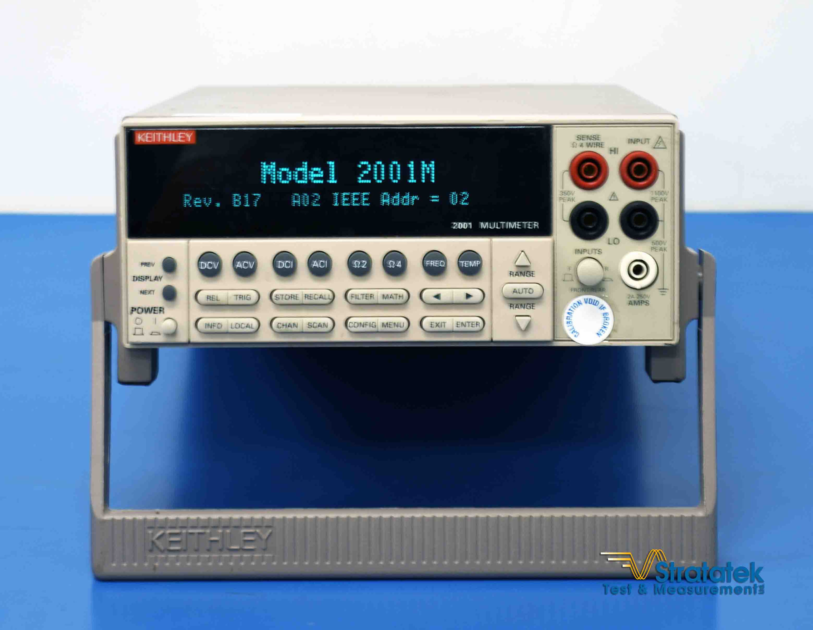 Keithley 2001 7.5 Digit Multimeter NIST Calibrated with Data