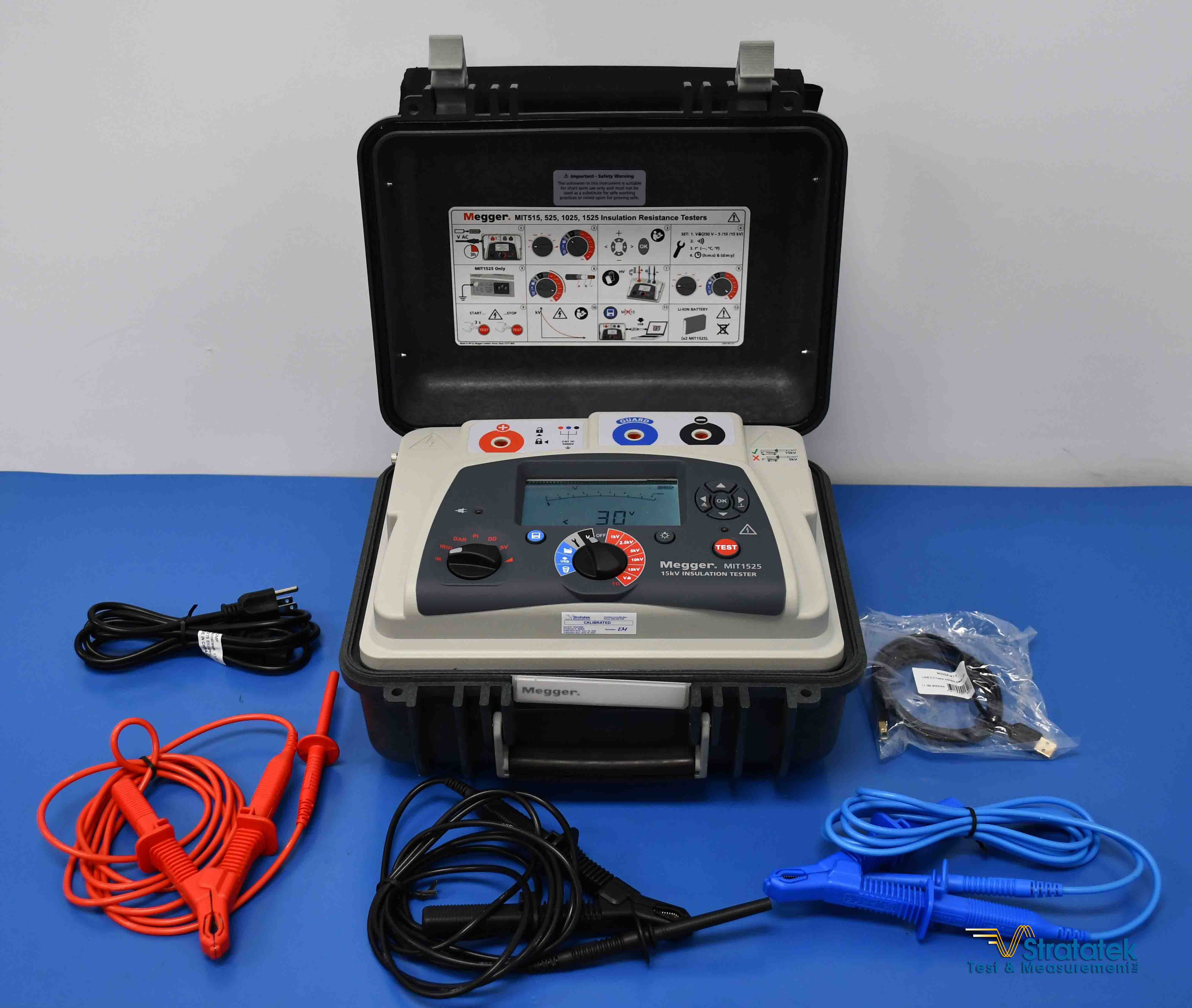 Megger MIT1525 15kV Insulation Resistance Tester Megohmmeter NIST Calibrated