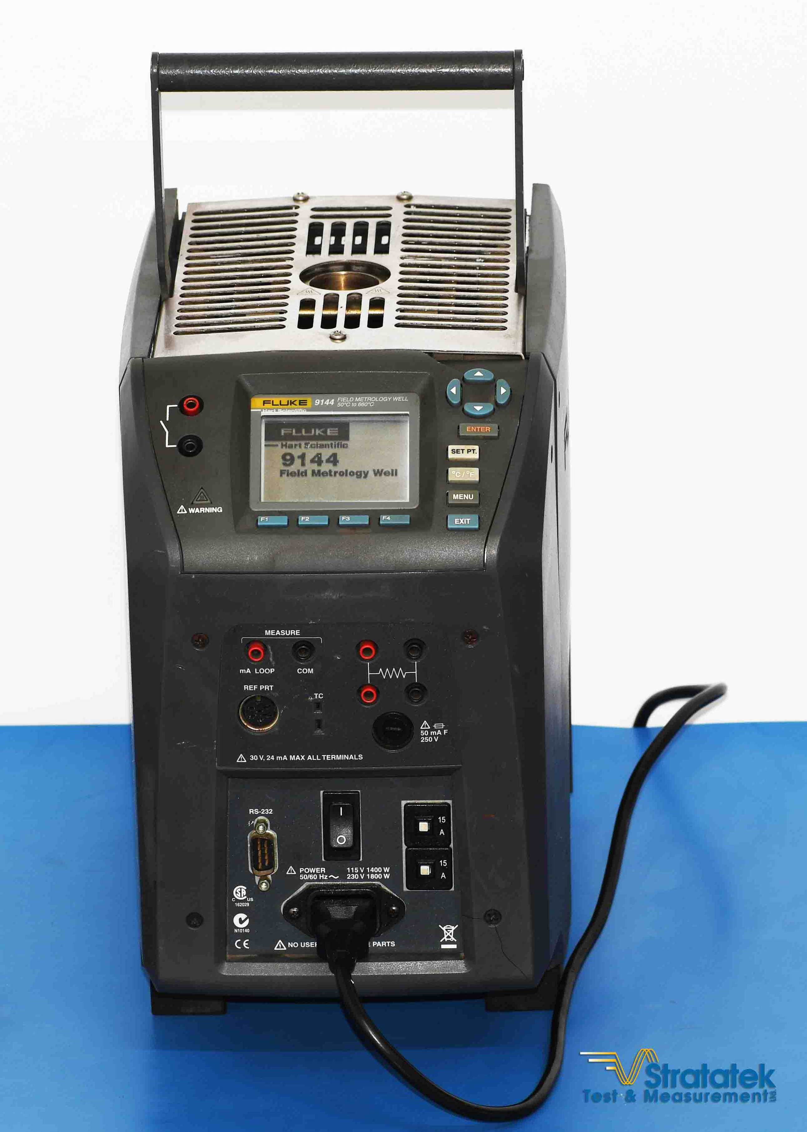 Fluke 9144 Field Metrology Well 50°C - 660°C Temperature Main Screen