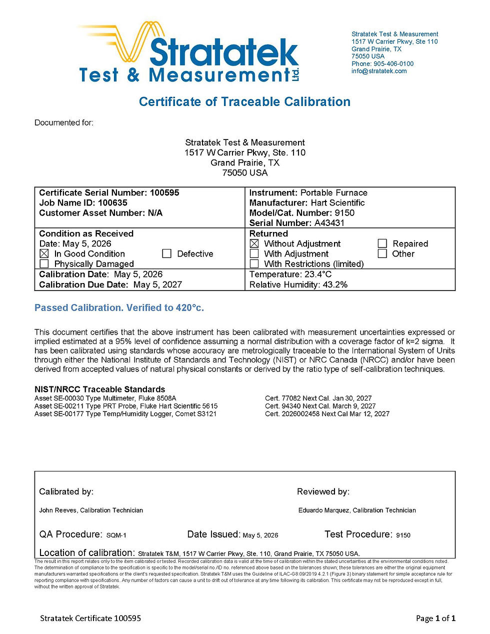Thumbnail: Hart Scientific 9150 Thermocouple Furnace 150°C to 1200°C NIST Calibrated