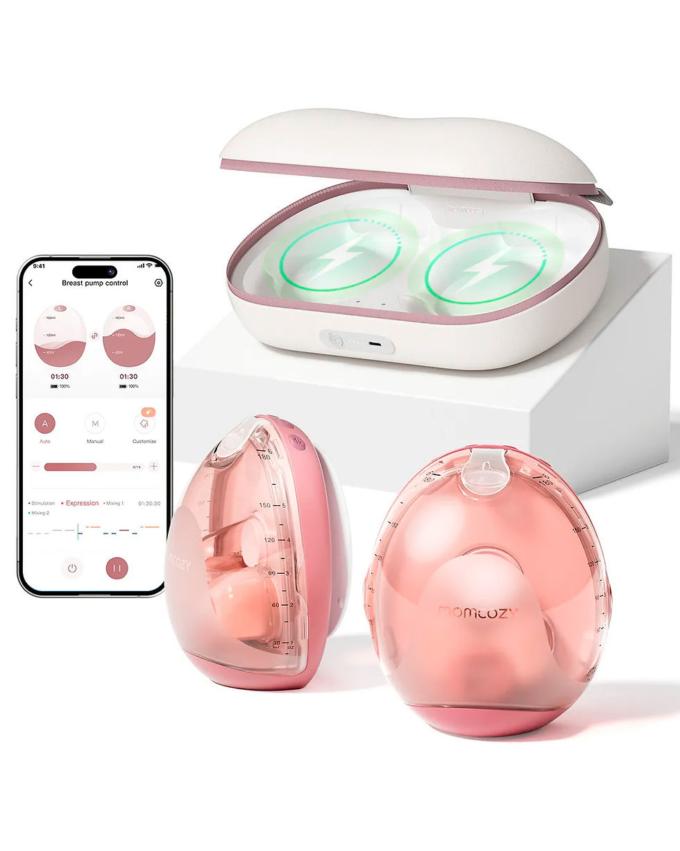 Modelos como el Momcozy Air1: ligero, silencioso y de perfil bajo, está pensado para esos momentos cotidianos donde cada minuto cuenta.