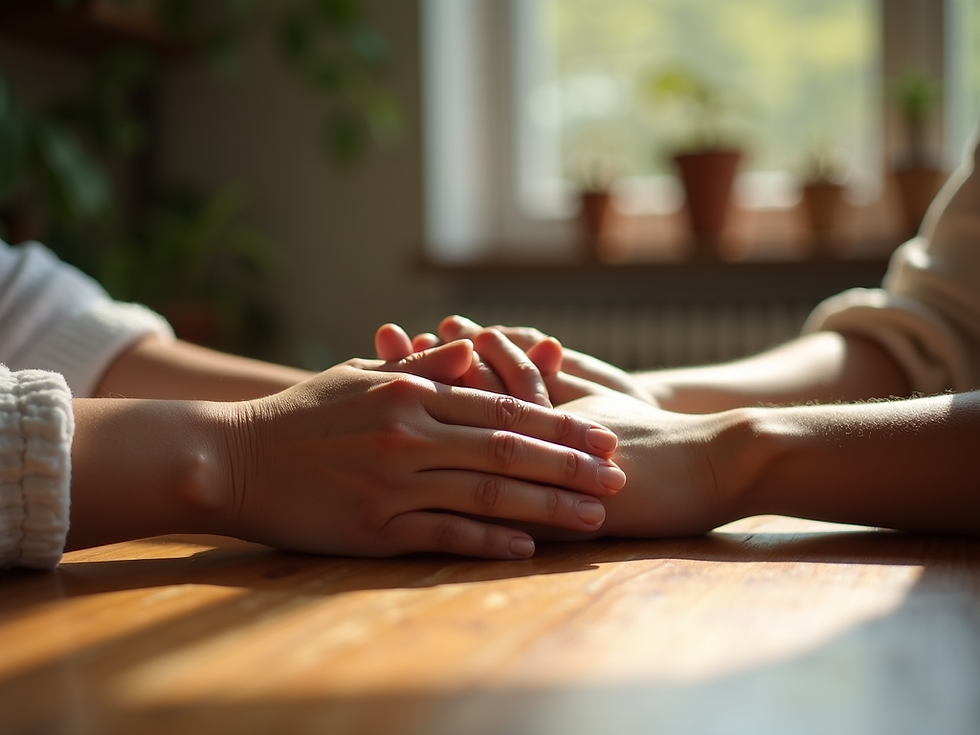 A-close-up-of-two-intertwined-hands-on-a-wooden-surface-with-soft-natural-daylight-creatin