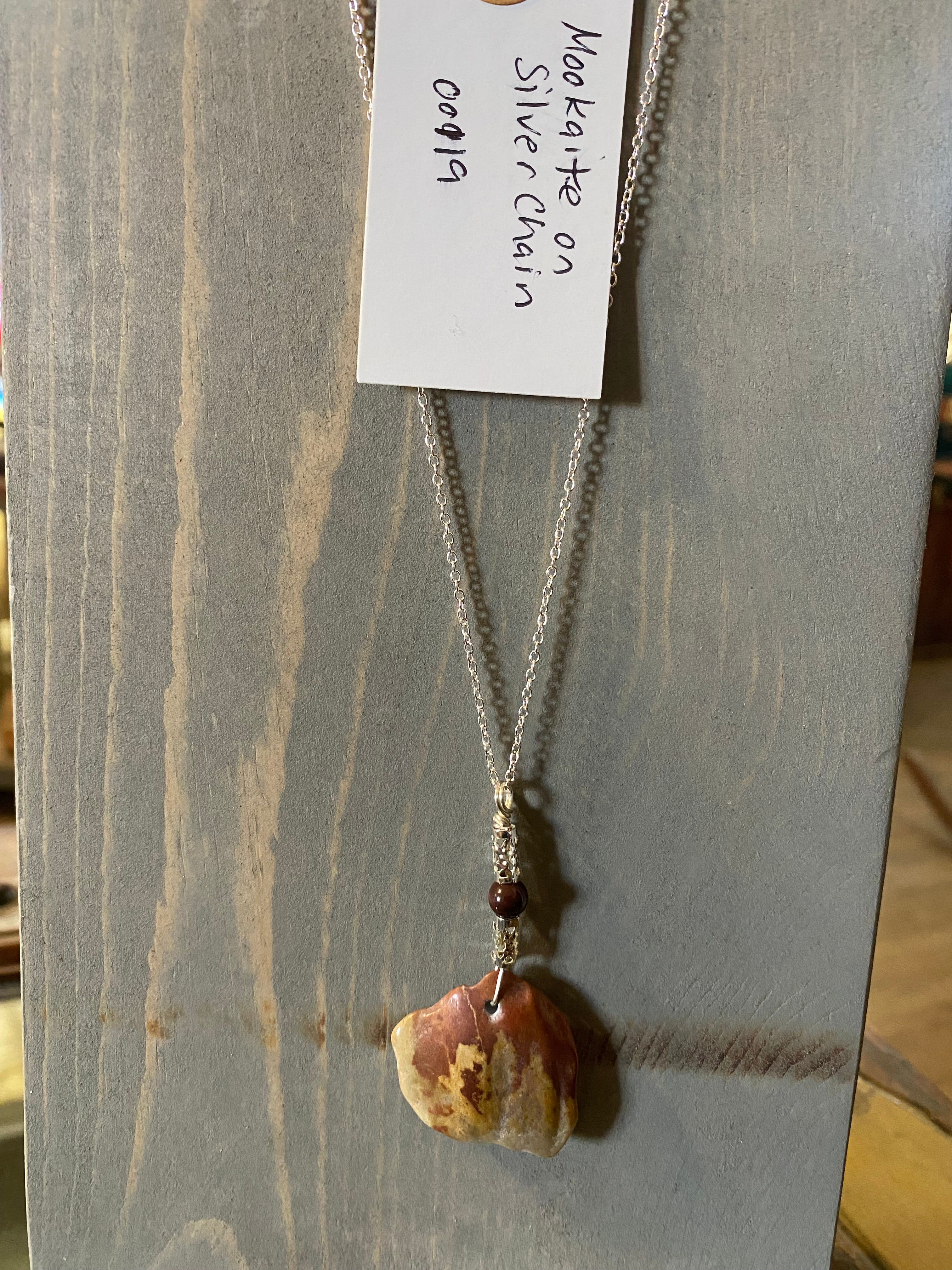 Mookaite on a silver chain