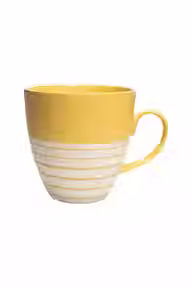 Tasse Modern von tranquillo, Steingut gelb, 0,5 Liter
