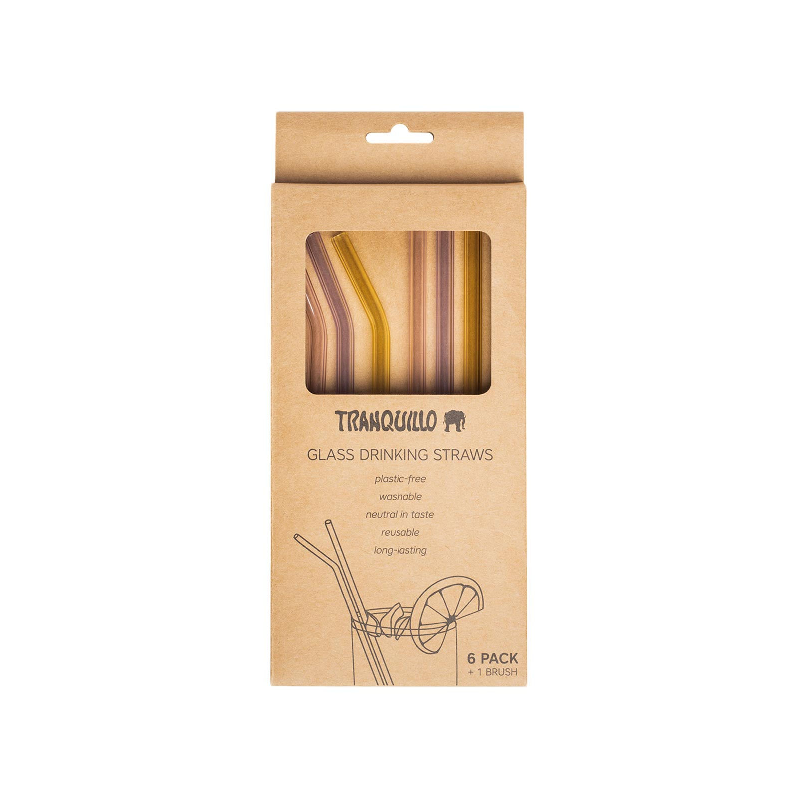 bunte Trinkhalme in Verpackung