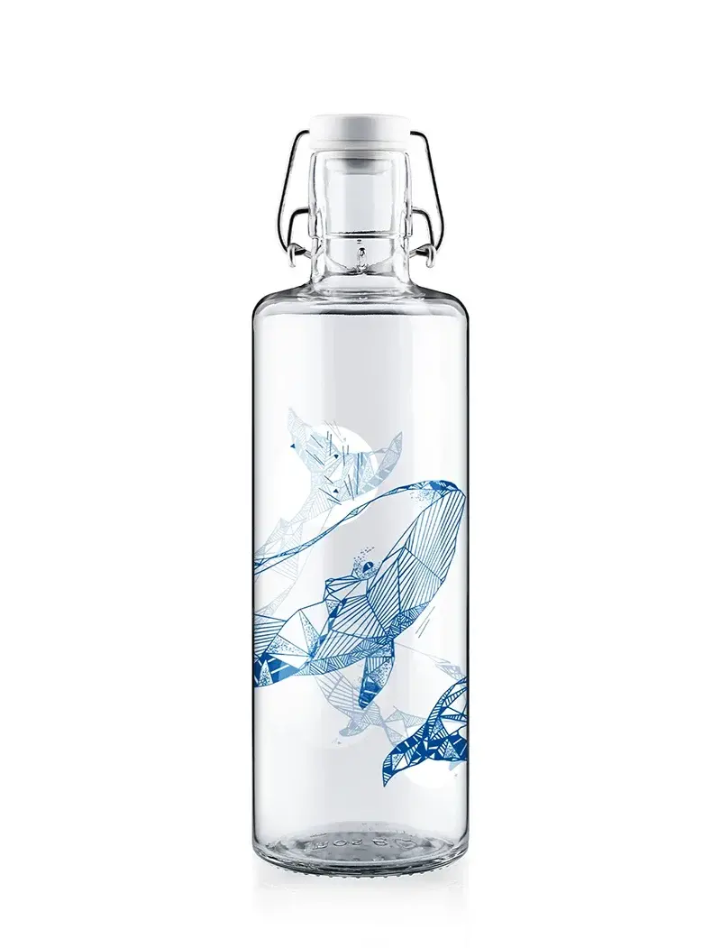 Soulbottle Souldiver, Glasflasche 1 Liter mit Porzellandeckel
