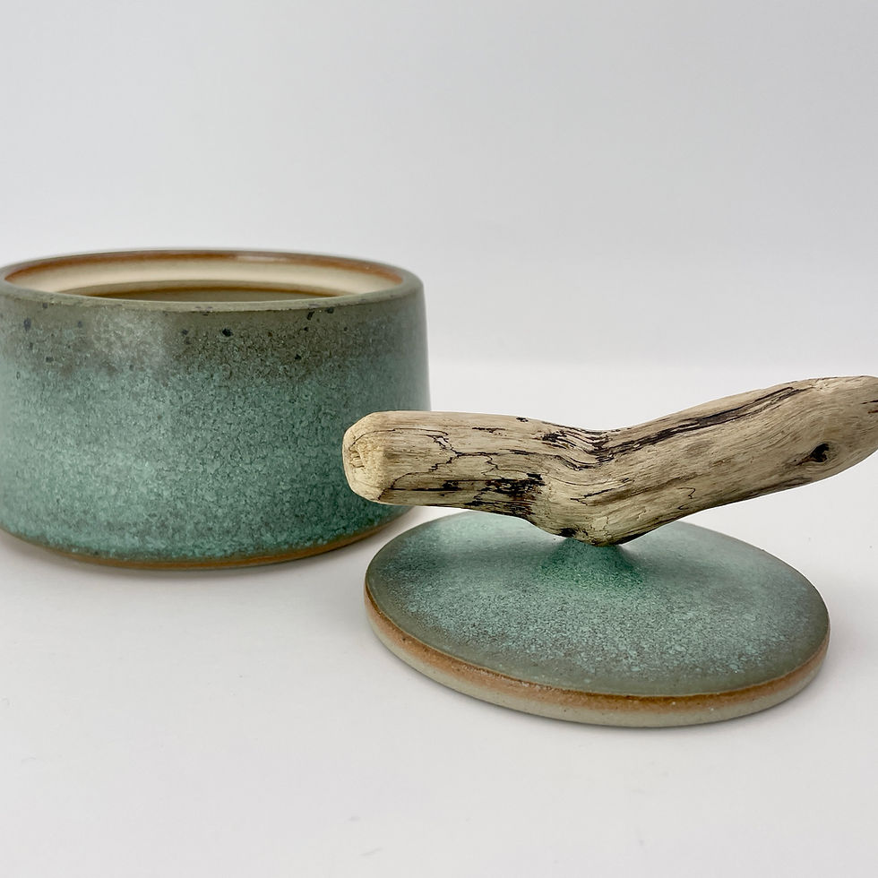 Thumbnail: Driftwood pot in soft green