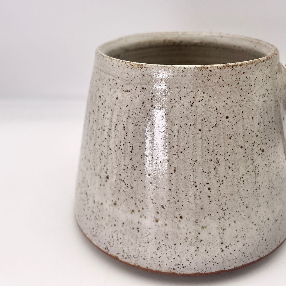 Thumbnail: Speckled white stoneware mug