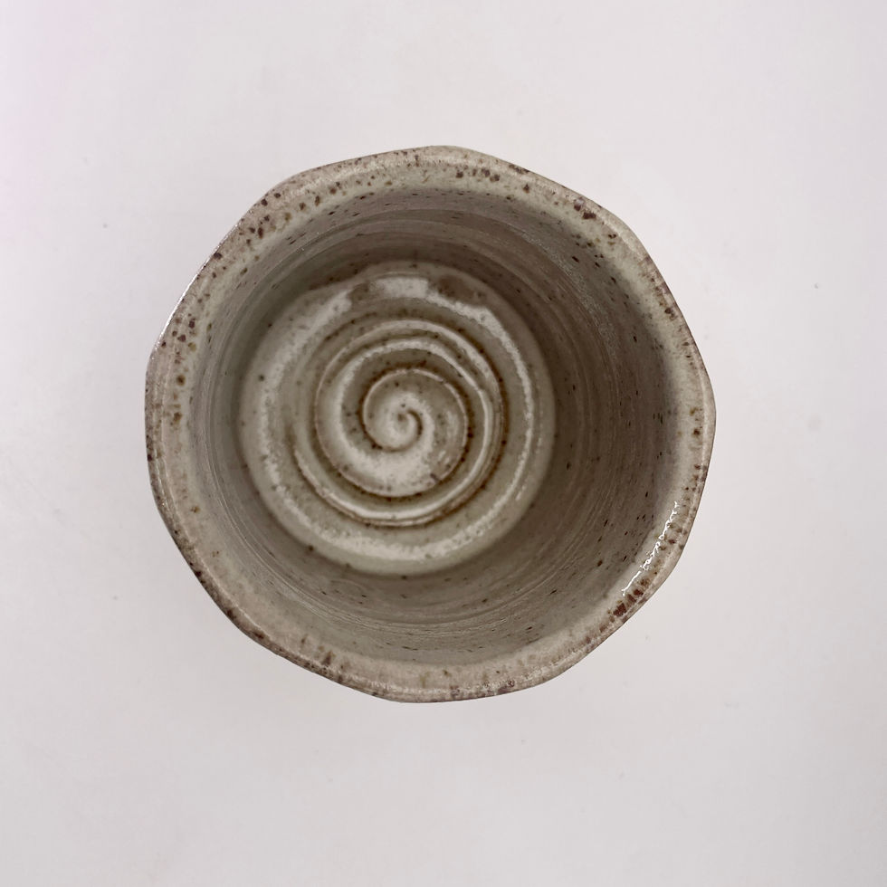 Thumbnail: Faceted cup in weathered green
