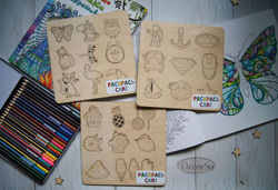 Деревянные пазлы-раскраски