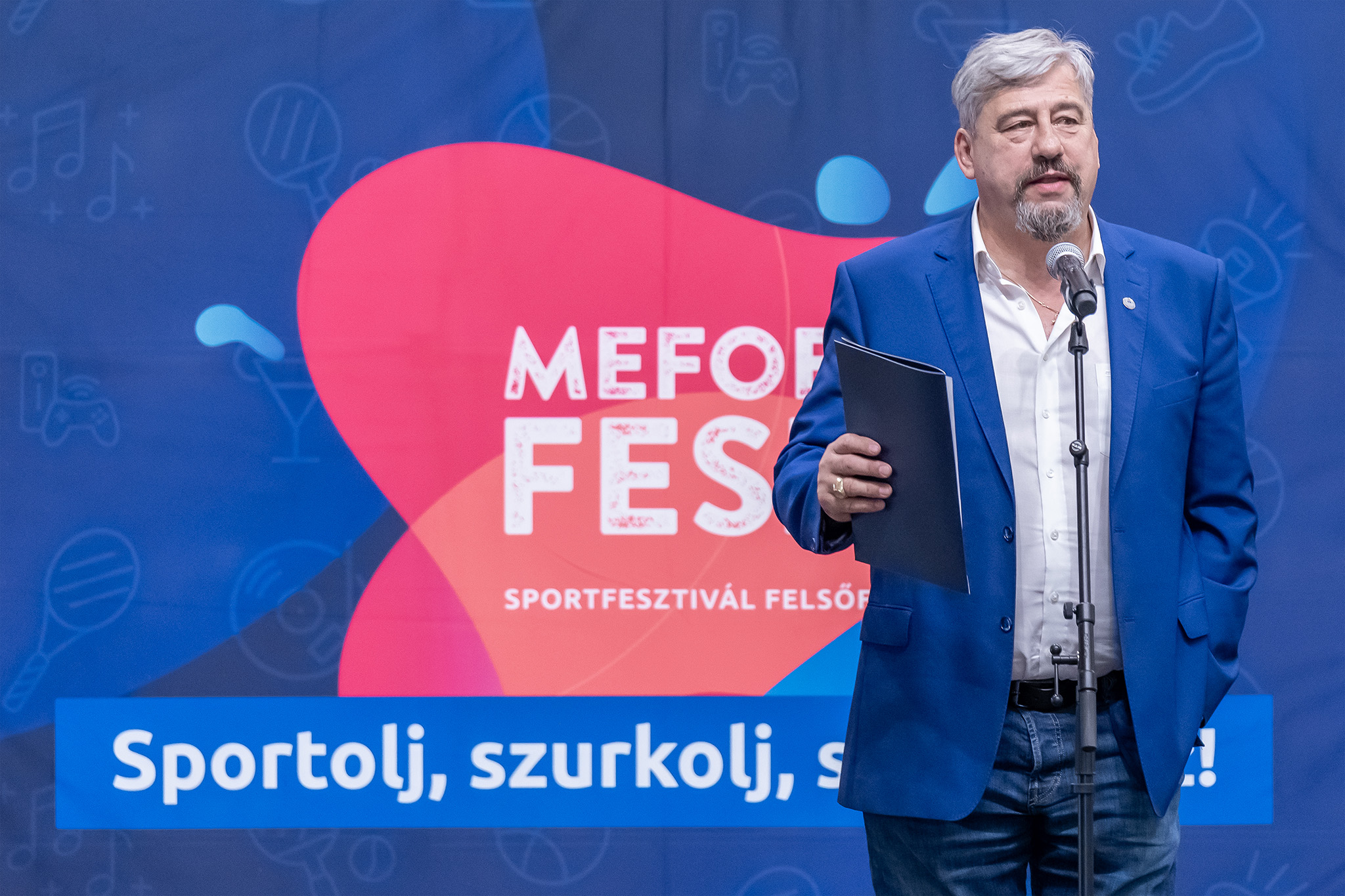 Prof. Dr. Lajos Mocsai, President of the Hungarian University-College Sports Association, also drew attention to the community-building power of the event 