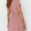 Thumbnail: SEVEN7H Women's pink V-neck short sleeve dress
