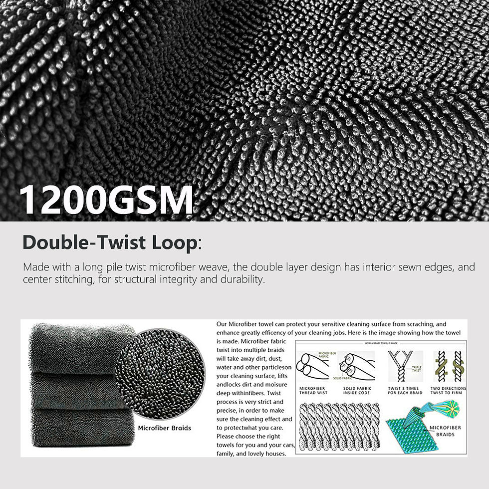Thumbnail: 1200GSM Microfiber Twist Drying Towel – Ultra-Soft & Super Absorbent