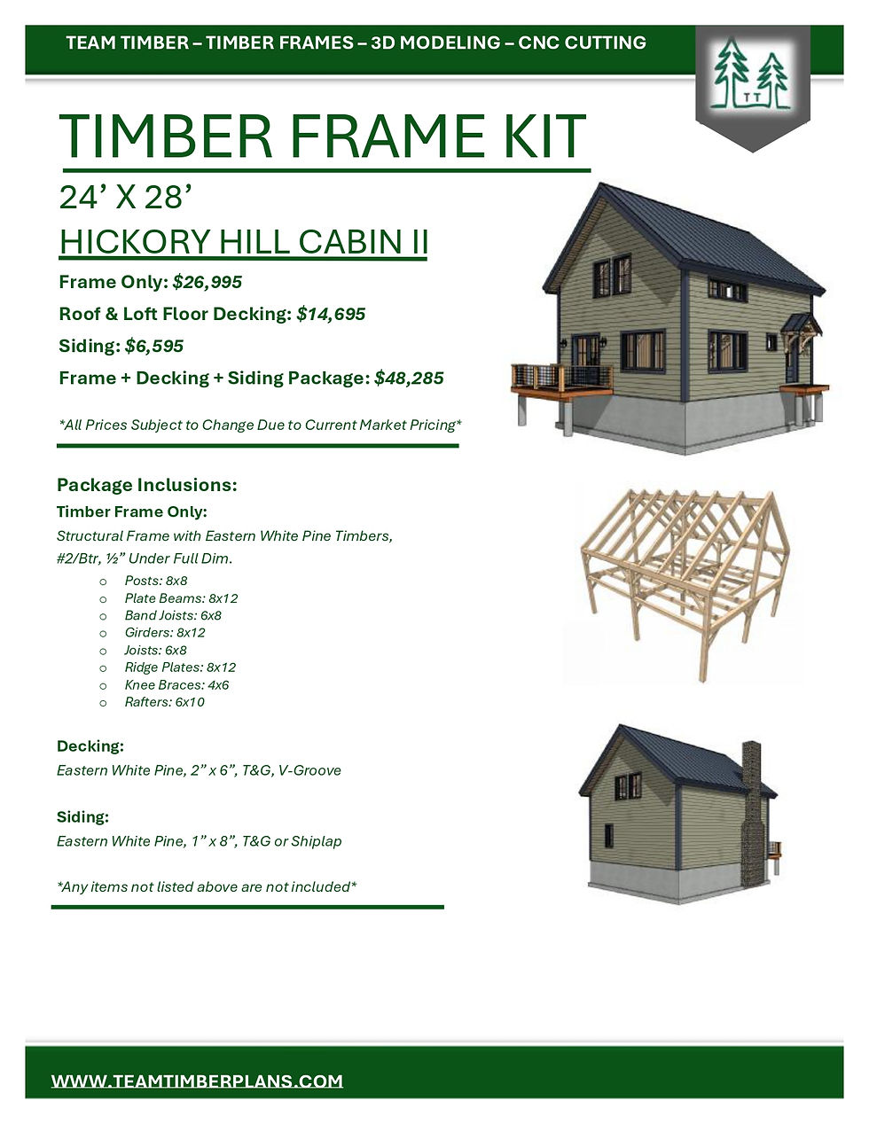 Thumbnail: 24' x 28' Hickory Hill Cabin II