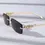 Thumbnail: Square Rimless Eyeglasses - Gold
