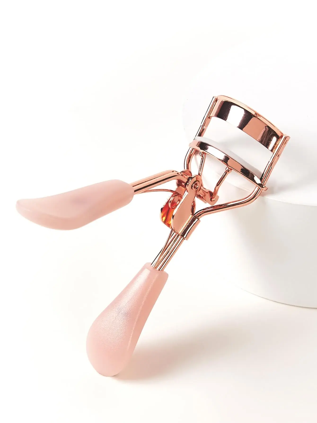 Rose Gold Eyelash Curler With Pink Handle
