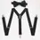 Thumbnail: Black 2pc Suspenders and bow Tie