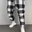 Thumbnail: Drawstring Gingham Jogger Pants