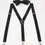 Thumbnail: Black 2pc Suspenders and bow Tie