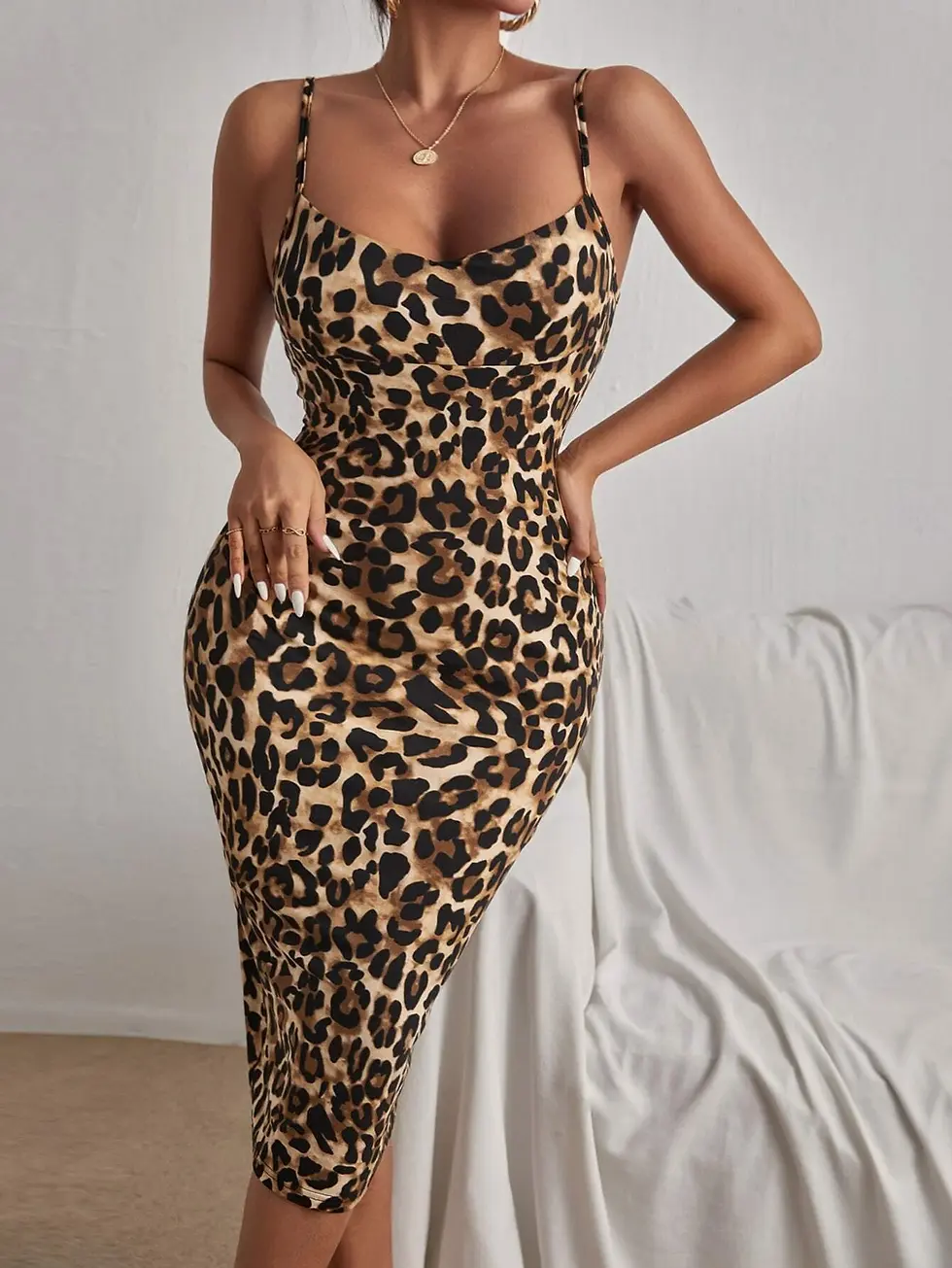 Thumbnail: Leopard Print Cami Dress