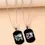 Thumbnail: 2pcs Couple Letter Necklace