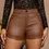 Thumbnail: Zip Detail PU Leather Shorts