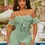Thumbnail: Off Shoulder Flounce Sleeve Ruffle Hem Knot Front Romper