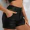 Thumbnail: Zip Detail PU Leather Shorts