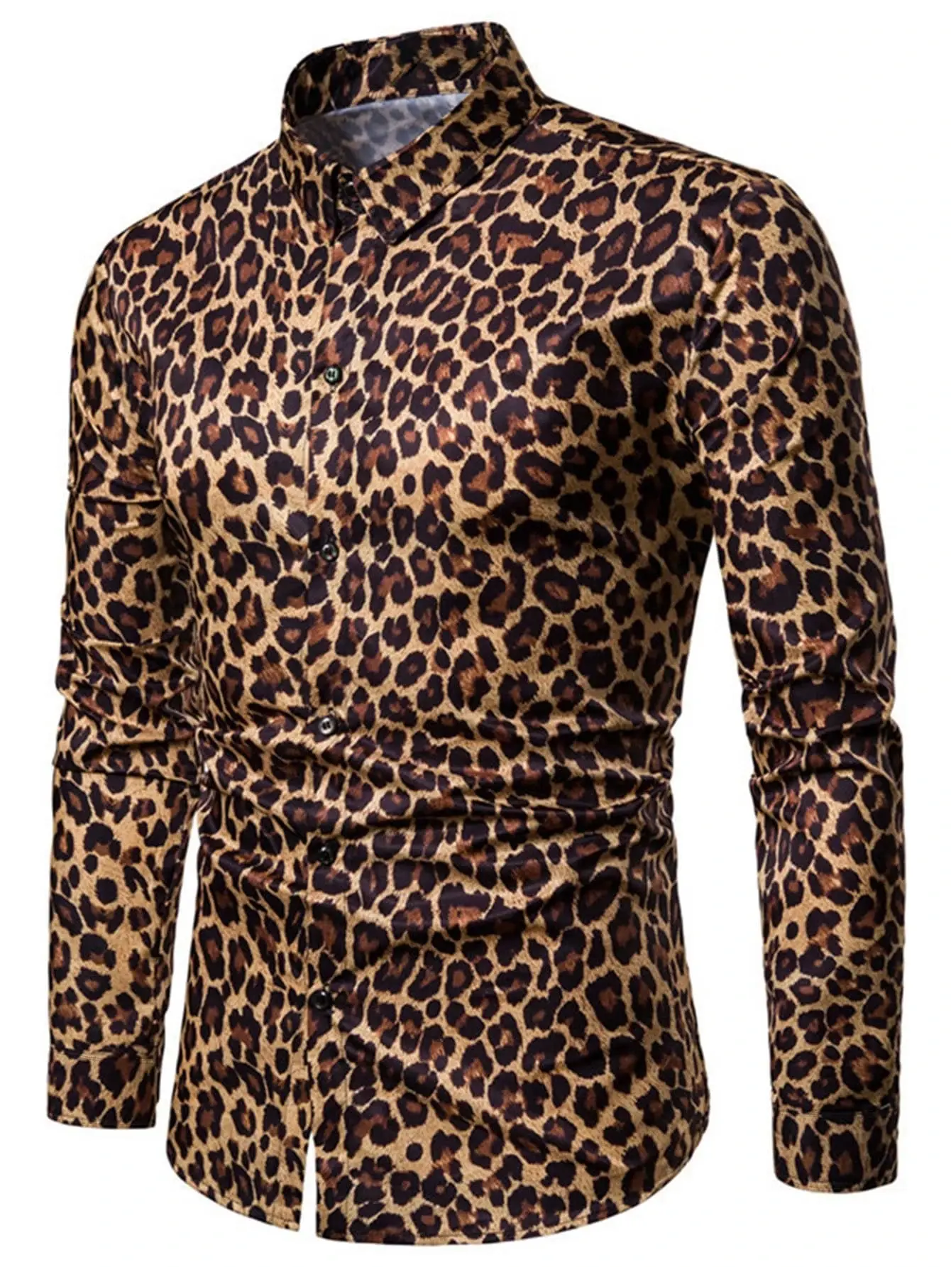Men Leopard Print Shirt