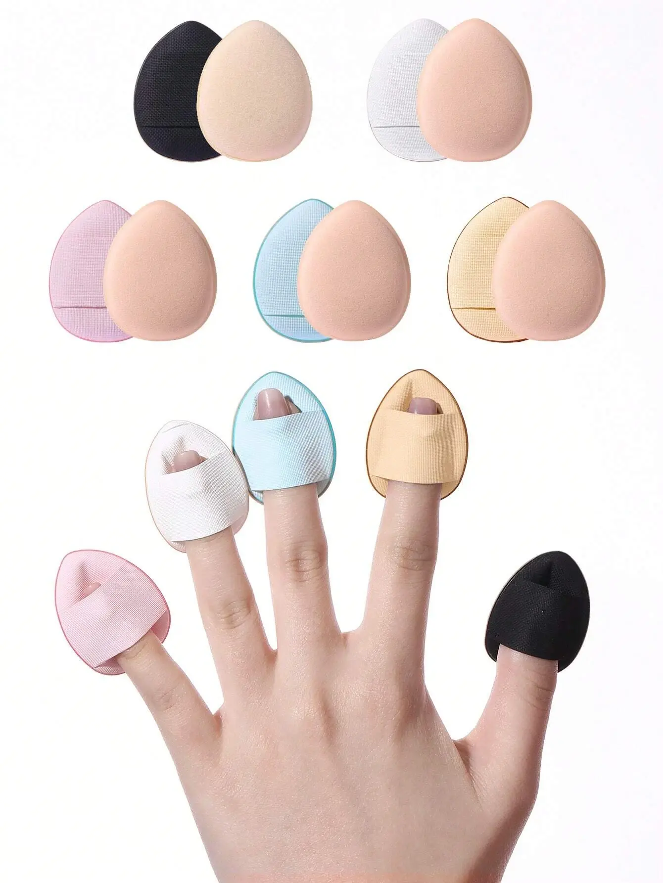 10pcs Finger Mini Makeup Puff