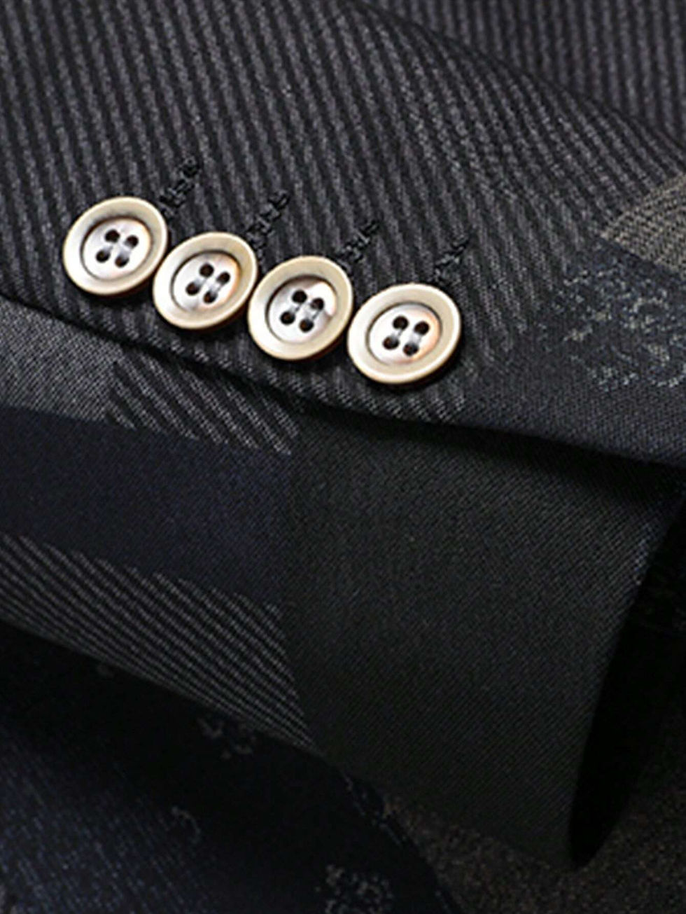 Thumbnail: Slim Fit Patchwork Print Single Button Blazer