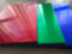 Kitchen Cabinet Refacing - high-gloss red green blue doors