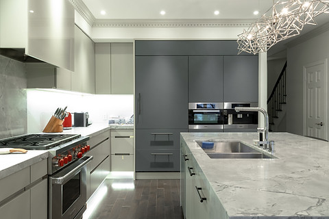 grey modern kitchen cabinets