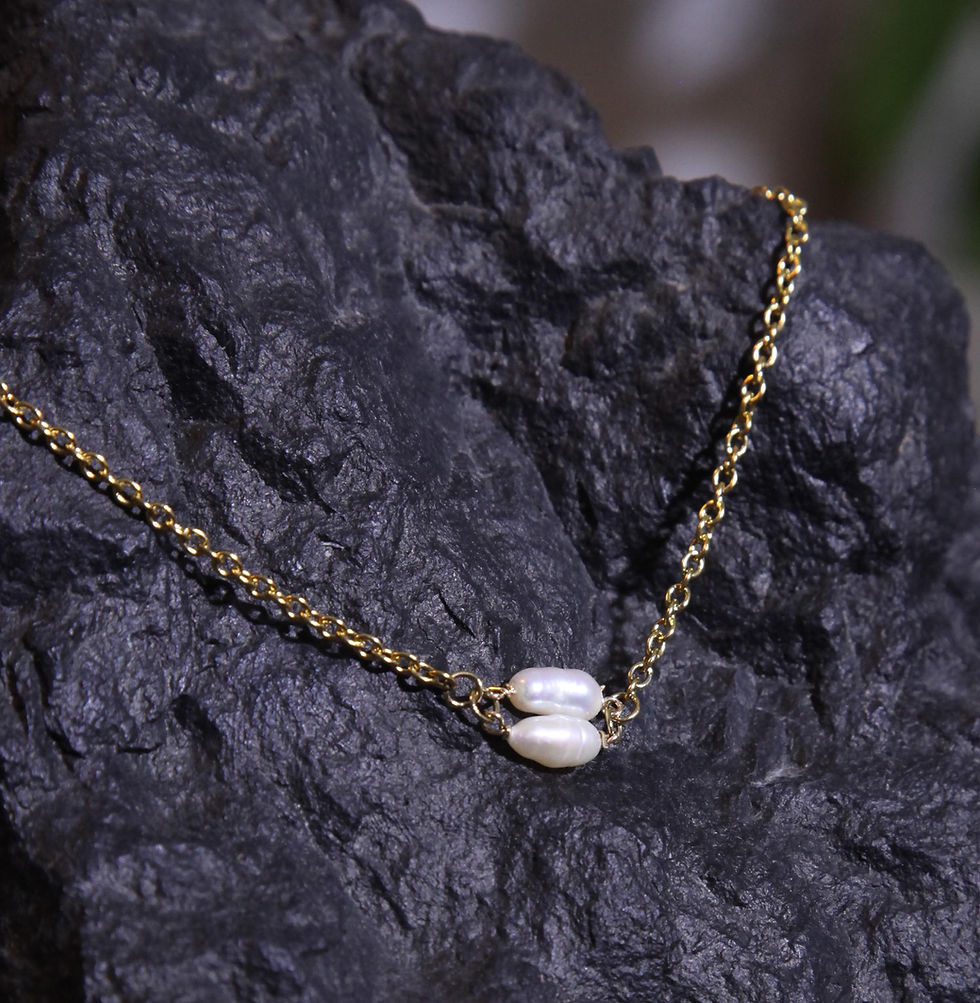 Collier avec perles de cultures