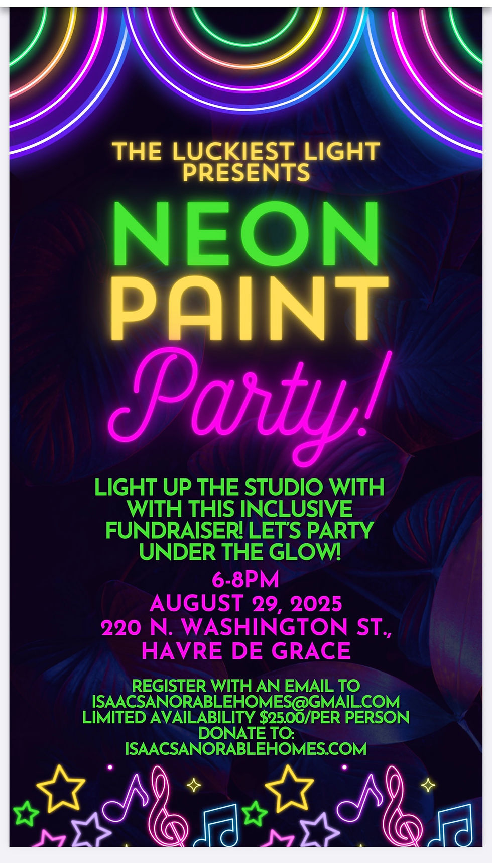 Neon Paint Night Fundraiser