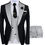 Thumbnail: 3 Pcs Two-Piece Set Formal Peaked Lapel Wedding Prom Terno Masculino Men's Suit
