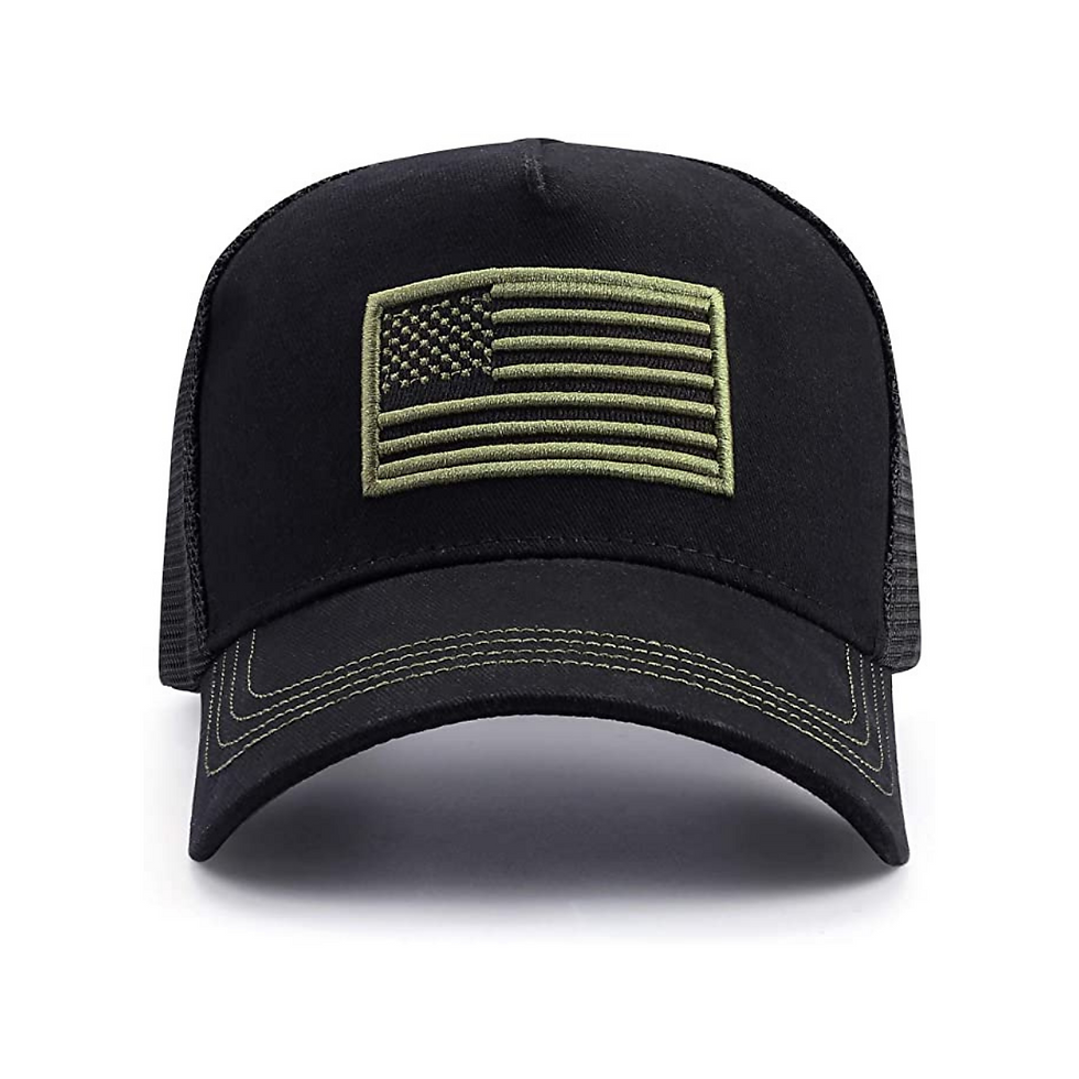 Thumbnail: American Flag Trucker Hat With Adjustable Strap
