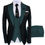 Thumbnail: 3 Pcs Two-Piece Set Formal Peaked Lapel Wedding Prom Terno Masculino Men's Suit