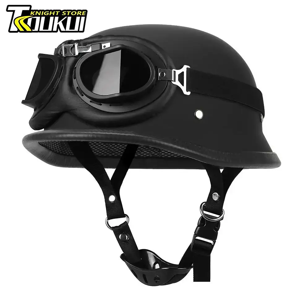 Thumbnail: Retro Motorcycle Helmet German Vintage Helmet