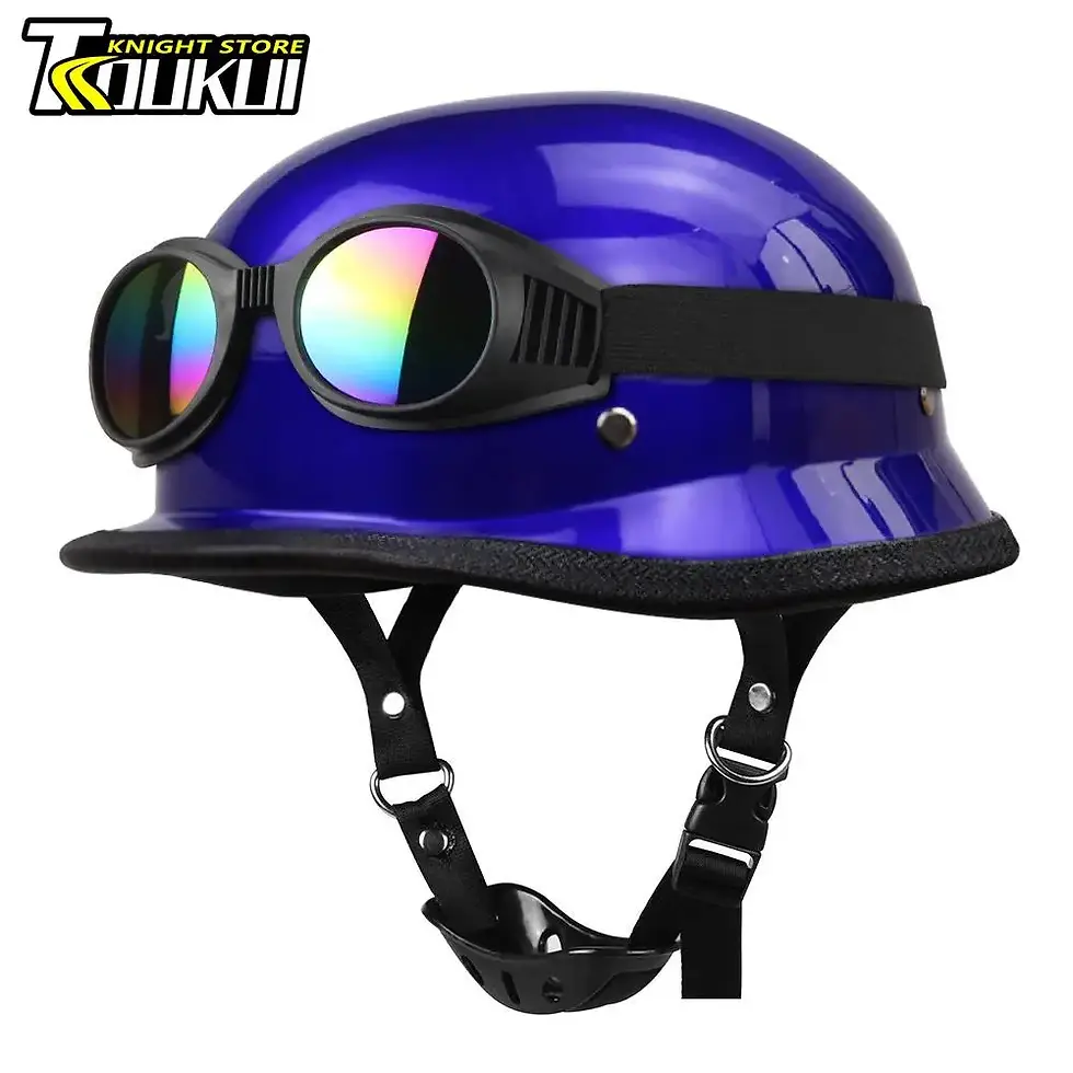 Thumbnail: Retro Motorcycle Helmet German Vintage Helmet