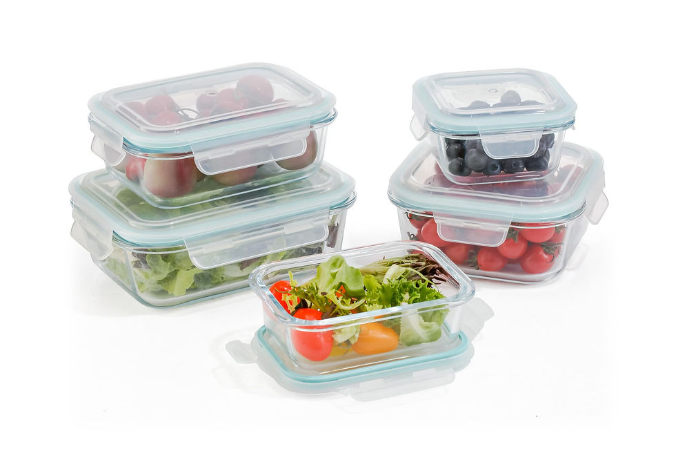Thumbnail: 10-Piece Glass Food Storage Containers With Airtight Locking Lids