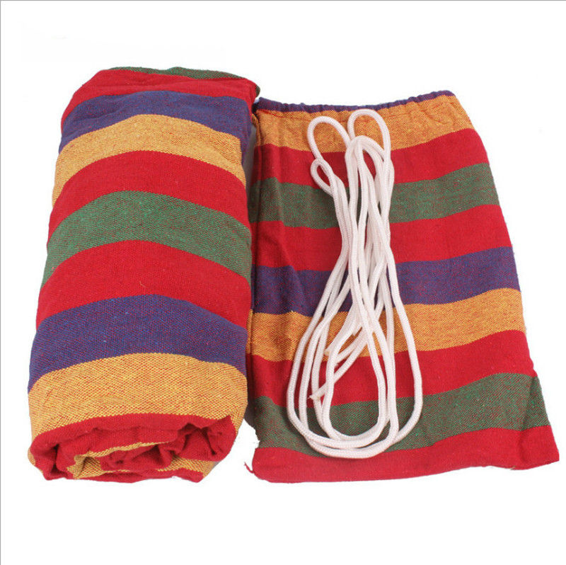 Thumbnail: Outdoor Camping Hanging Folding Ribbon Canvas Hammock / Hammock Bed Outdoor