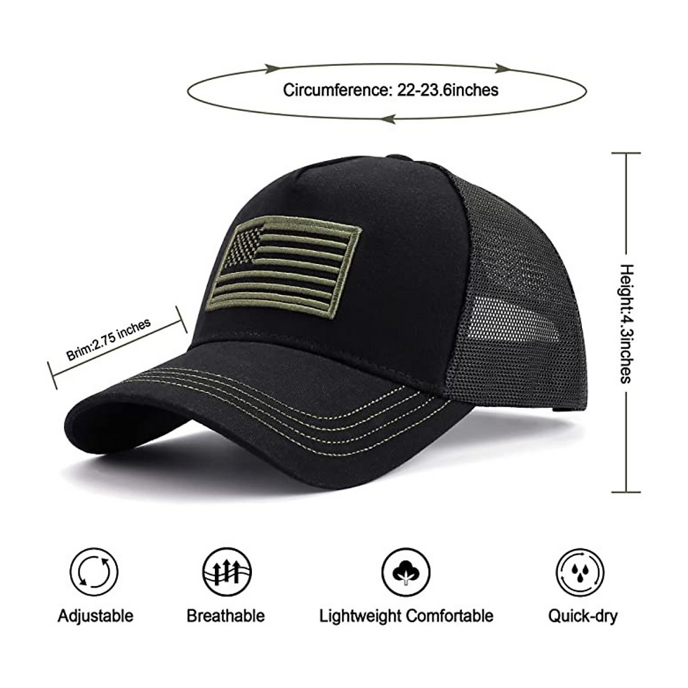 Thumbnail: American Flag Trucker Hat With Adjustable Strap