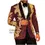 Thumbnail: Slim Fit Shiny Sequins Gold Applique Suits Men Outfit Prom Tuxedos