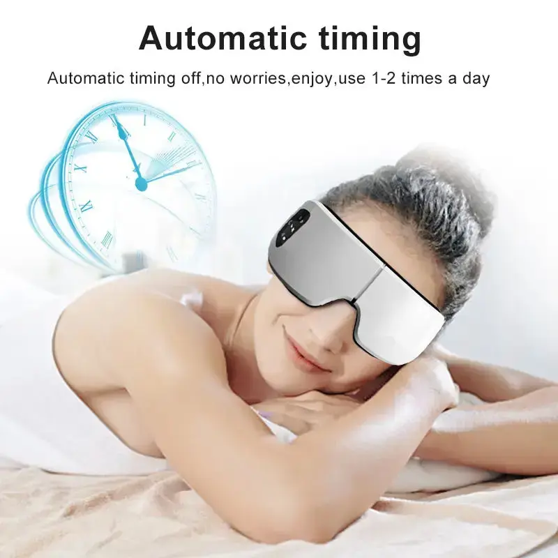 Thumbnail: Wireless LED Red Light Eye Therapy Glasses With EMS Massage Music for Relaxation