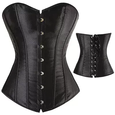 Thumbnail: Plus Size Corsets Lace Up Boned Bustier Waist Cincher Body Shaper Corselet S-6xl
